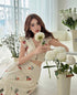 Summer Floral Embroidered Tops and Skirts Sets
